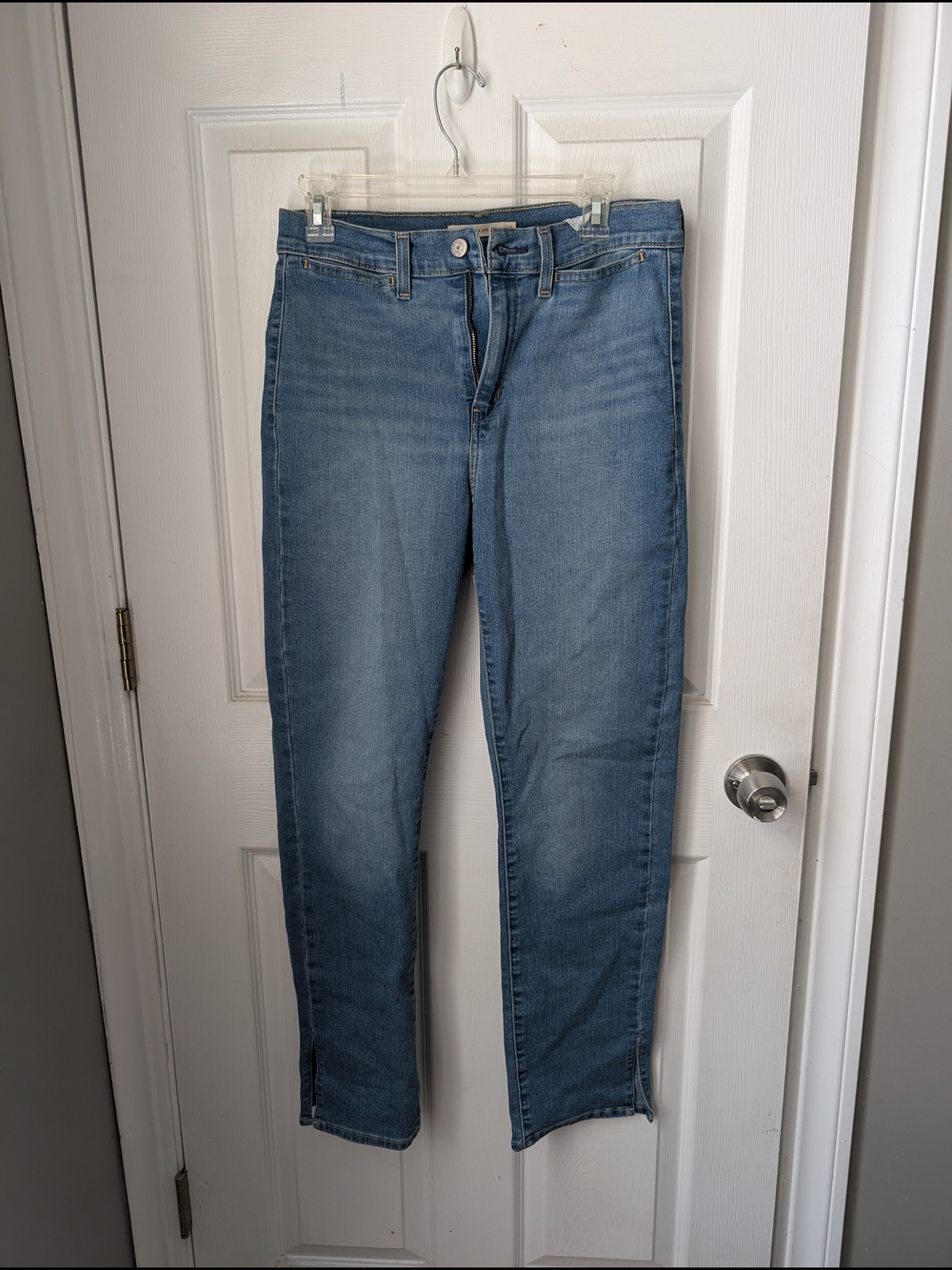 Levis Split Leg Women's Jeans in Medium Blue Denim